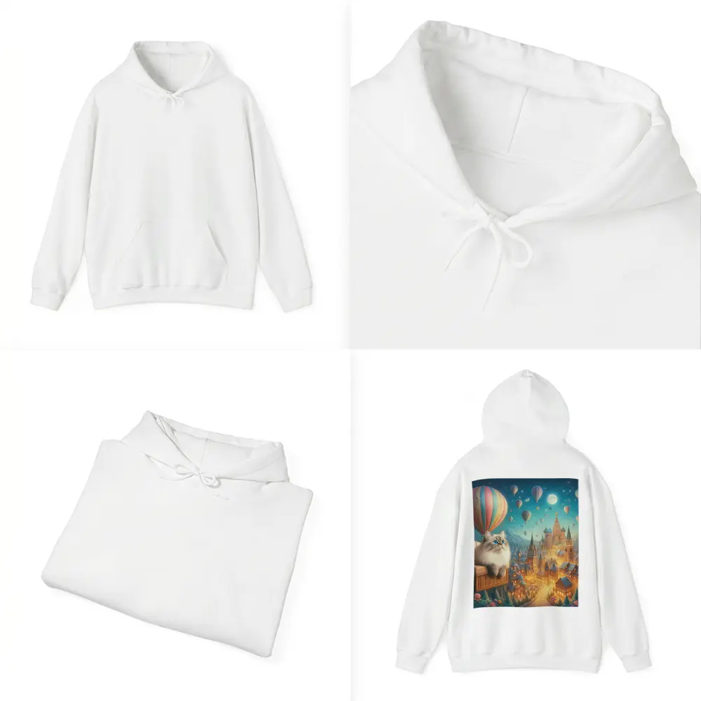 Ragdoll Cat Hot Air Balloon Fantasy City – Hoodies