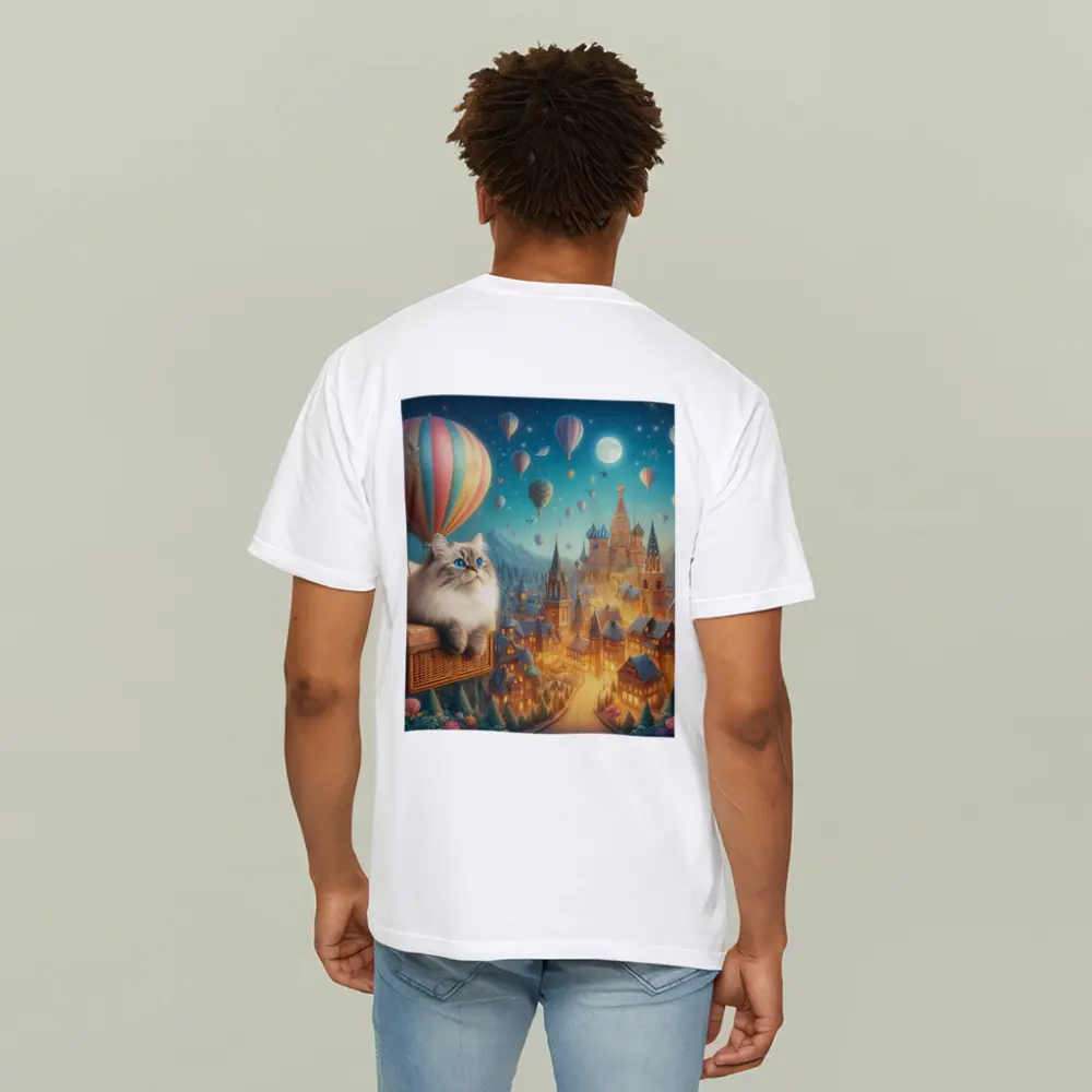 Ragdoll Cat Hot Air Balloon Fantasy City – T-Shirts