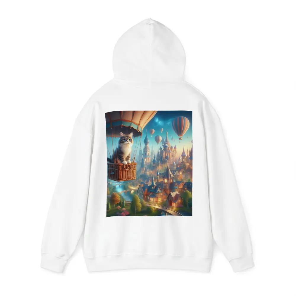 Cat Hot Air Balloon Fantasy Castle Town – Hoodies