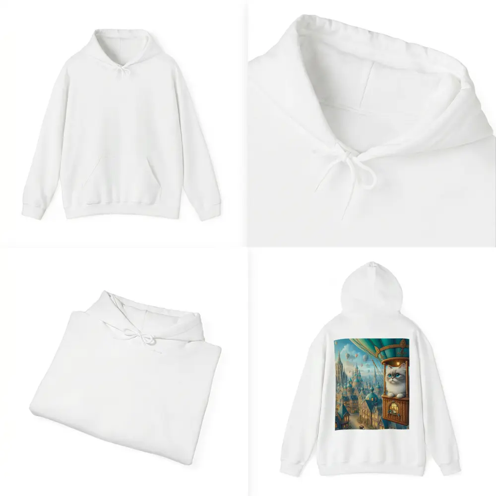 Ragdoll Cat Hot Air Balloon Fantasy City – Hoodies