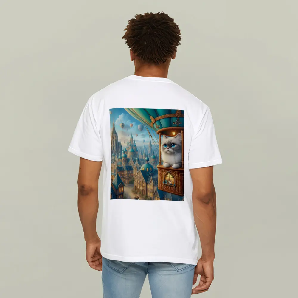 Ragdoll Cat Hot Air Balloon Fantasy City – T-Shirts