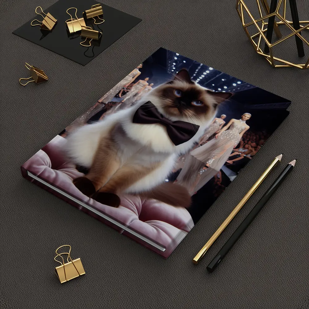 Birman Cat Bow Tie Fashion Runway Show – Notebooks
