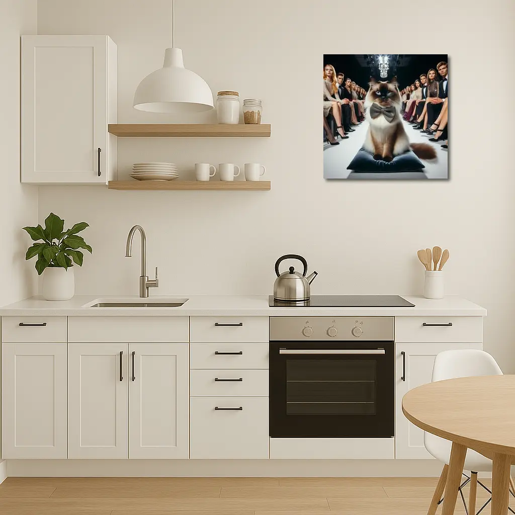 Birman Cat Bow Tie Fashion Show Runway – Wall Art