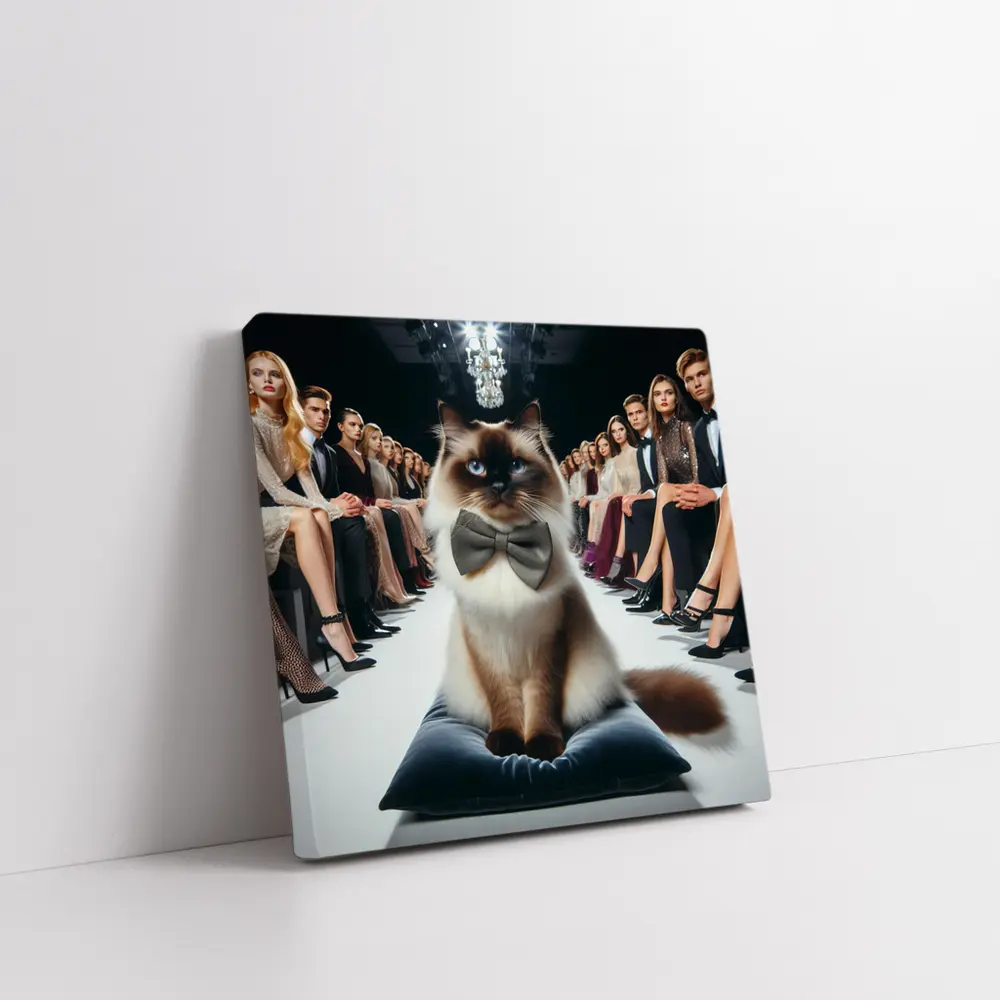 Birman Cat Bow Tie Fashion Show Runway – Wall Art
