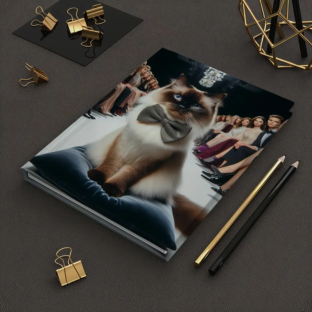 Birman Cat Bow Tie Fashion Show Runway – Notebooks