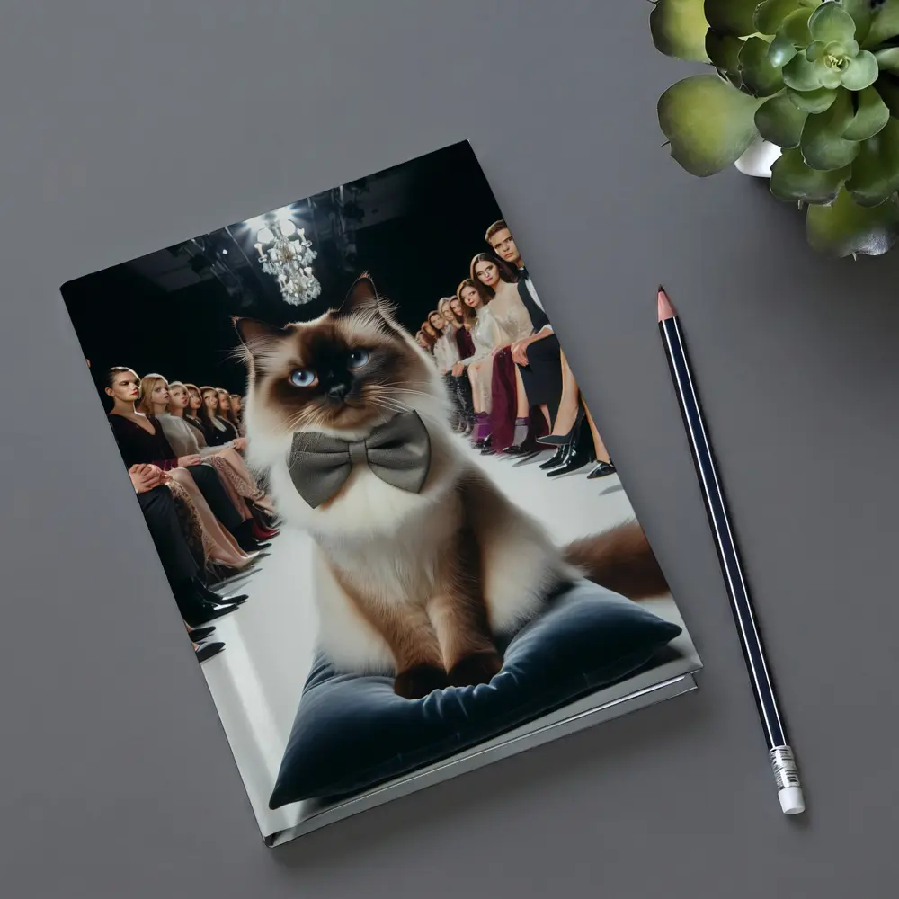 Birman Cat Bow Tie Fashion Show Runway – Notebooks