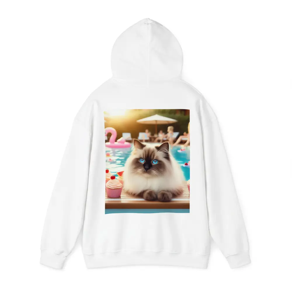 Birman Cat Blue Eyes Pool Party Summer – Hoodies