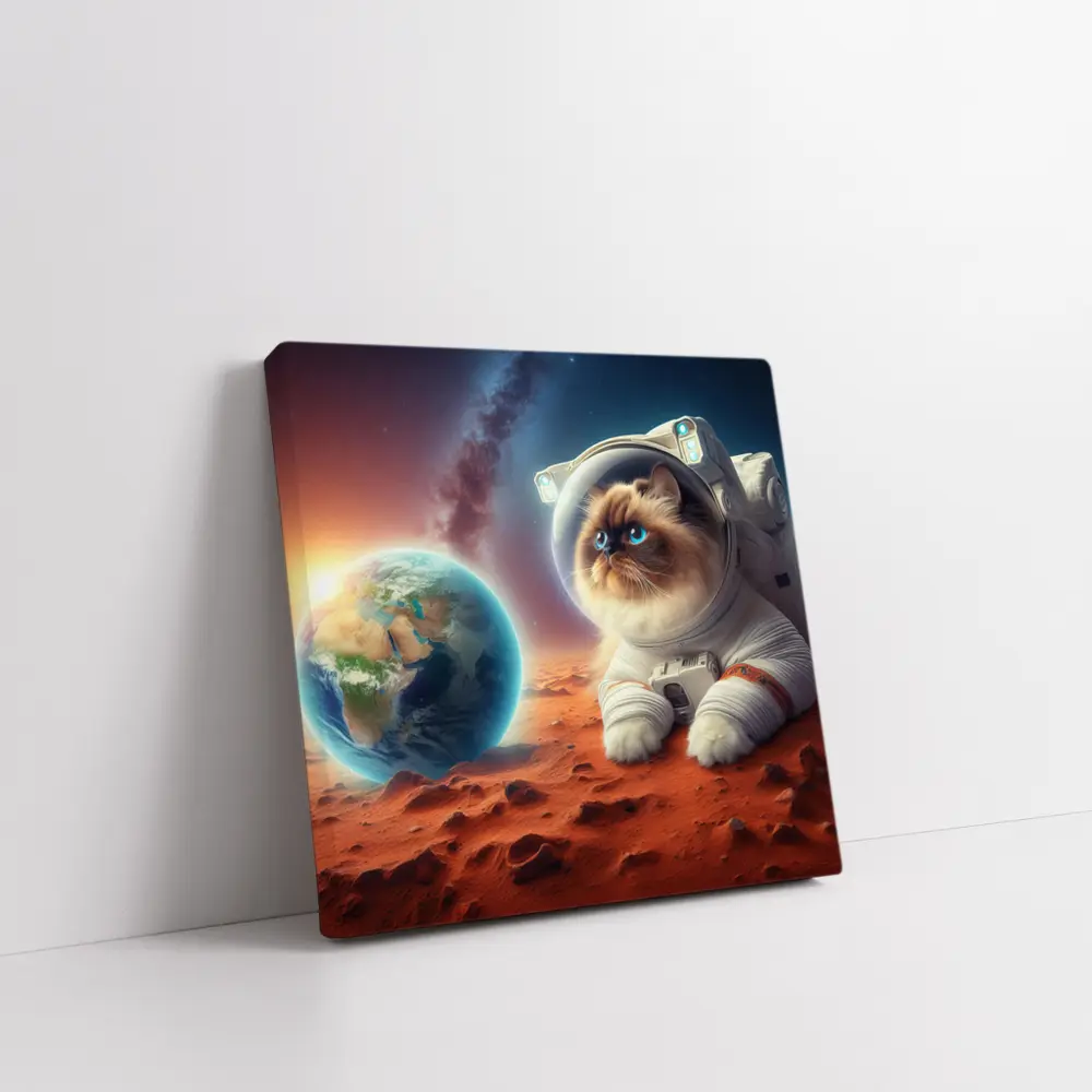 Himalayan Cat Astronaut On Mars Surface – Wall Art