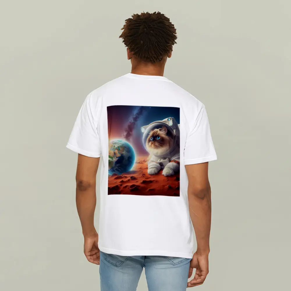 Himalayan Cat Astronaut On Mars Surface – T-Shirts
