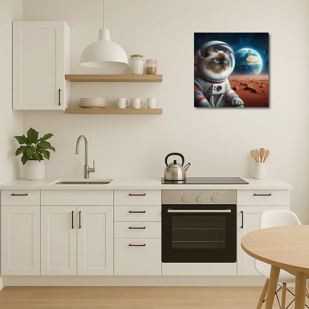 Ragdoll Cat Astronaut On Mars Surface – Wall Art