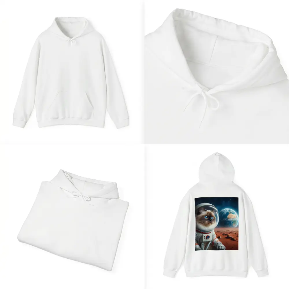 Ragdoll Cat Astronaut On Mars Surface – Hoodies