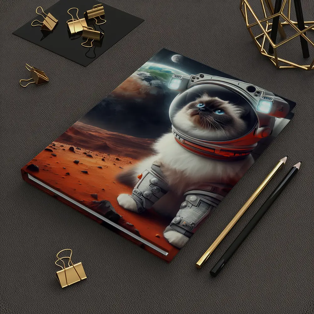 Birman Cat Astronaut on Mars Space – Notebooks