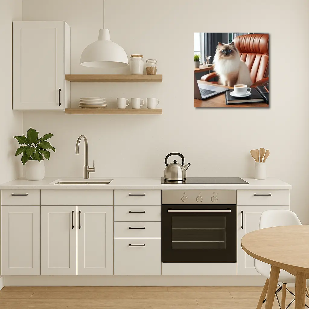 Birman Cat Blue Eyes Office Desk – Wall Art