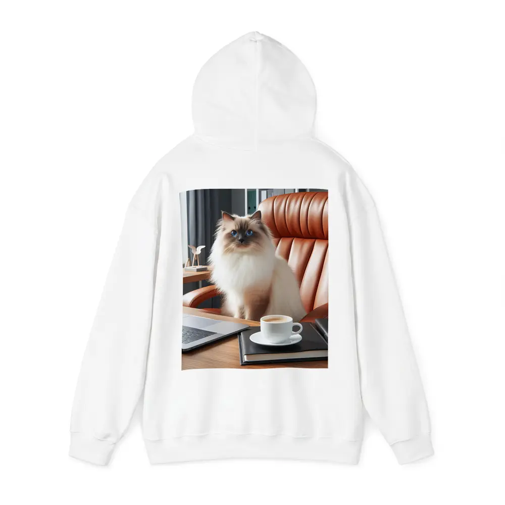 Birman Cat Blue Eyes Office Desk – Hoodies