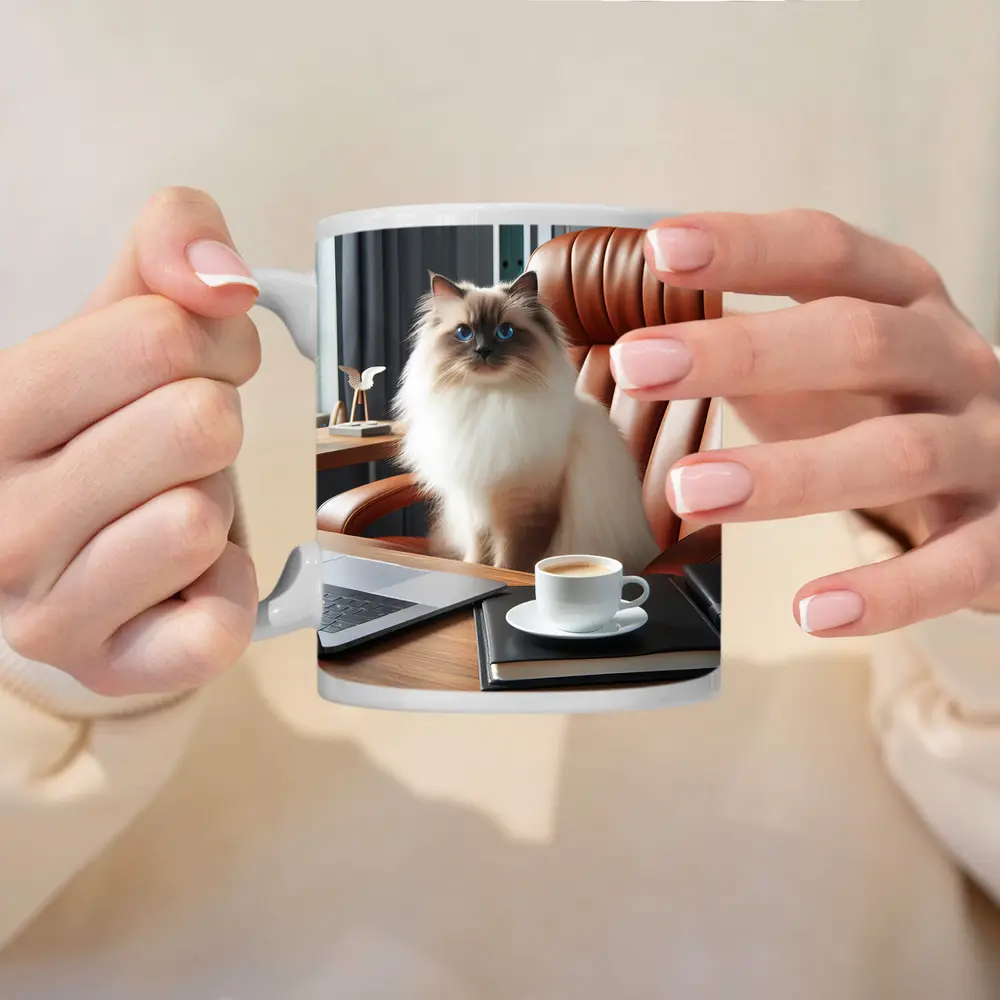 Birman Cat Blue Eyes Office Desk – Mugs