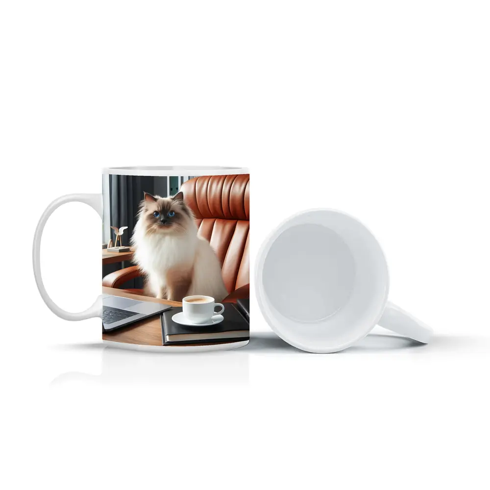 Birman Cat Blue Eyes Office Desk – Mugs