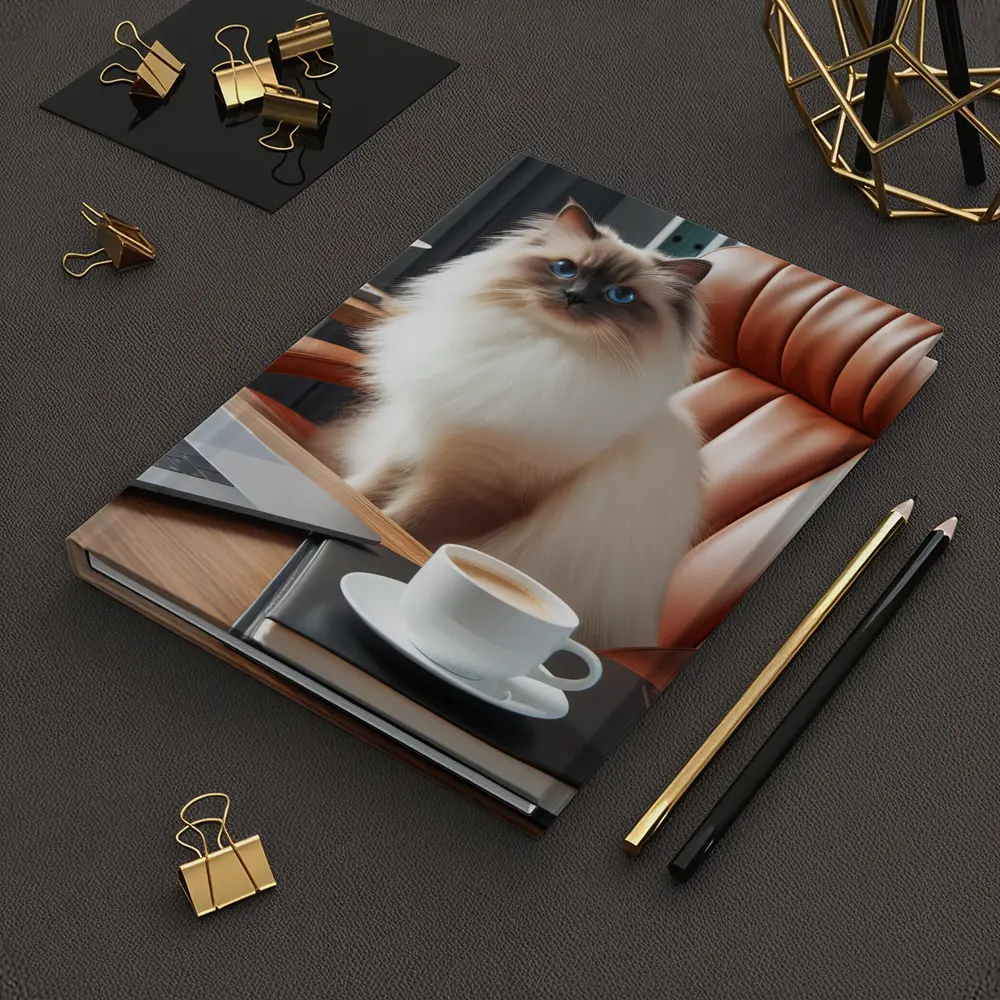 Birman Cat Blue Eyes Office Desk – Notebooks
