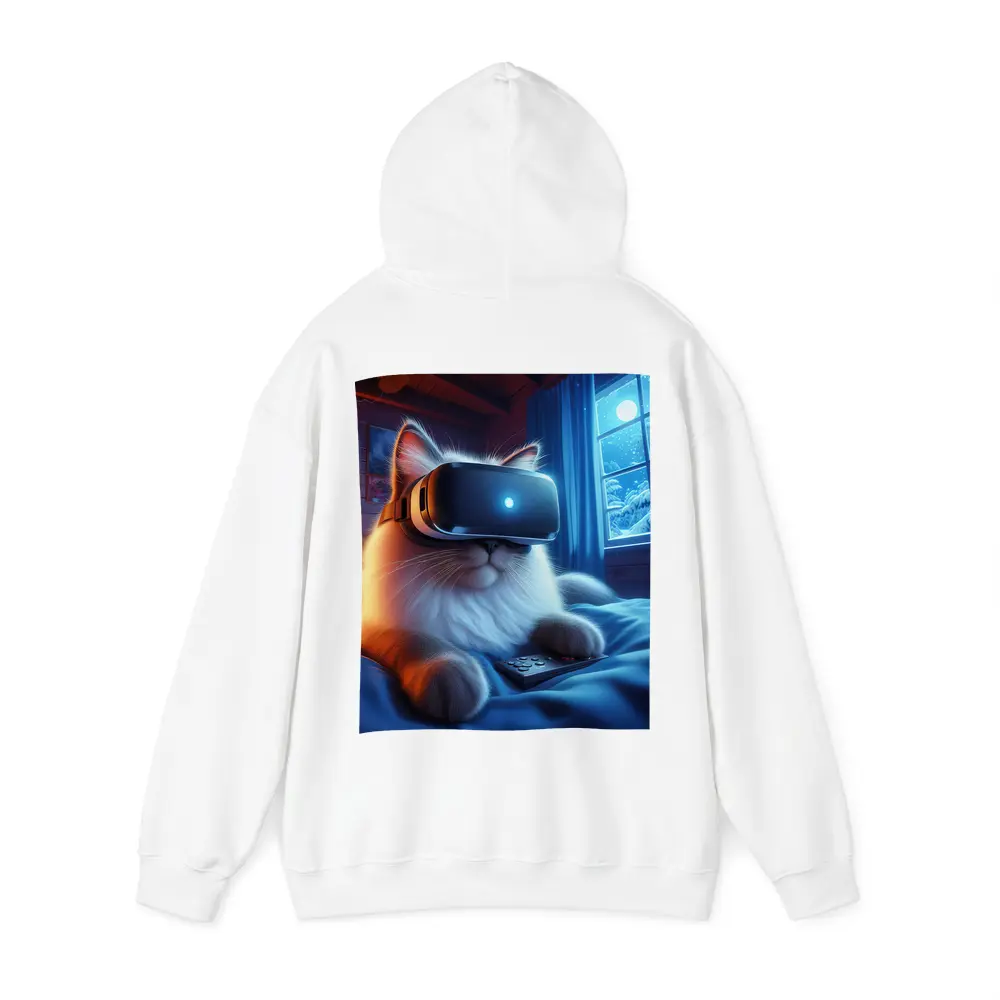 Fluffy Cat VR Headset Cozy Winter Night – Hoodies