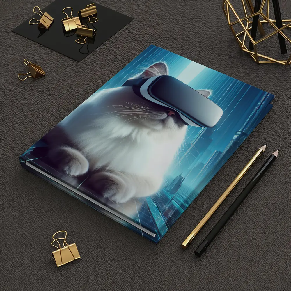 White Cat VR Headset Futuristic City – Notebooks