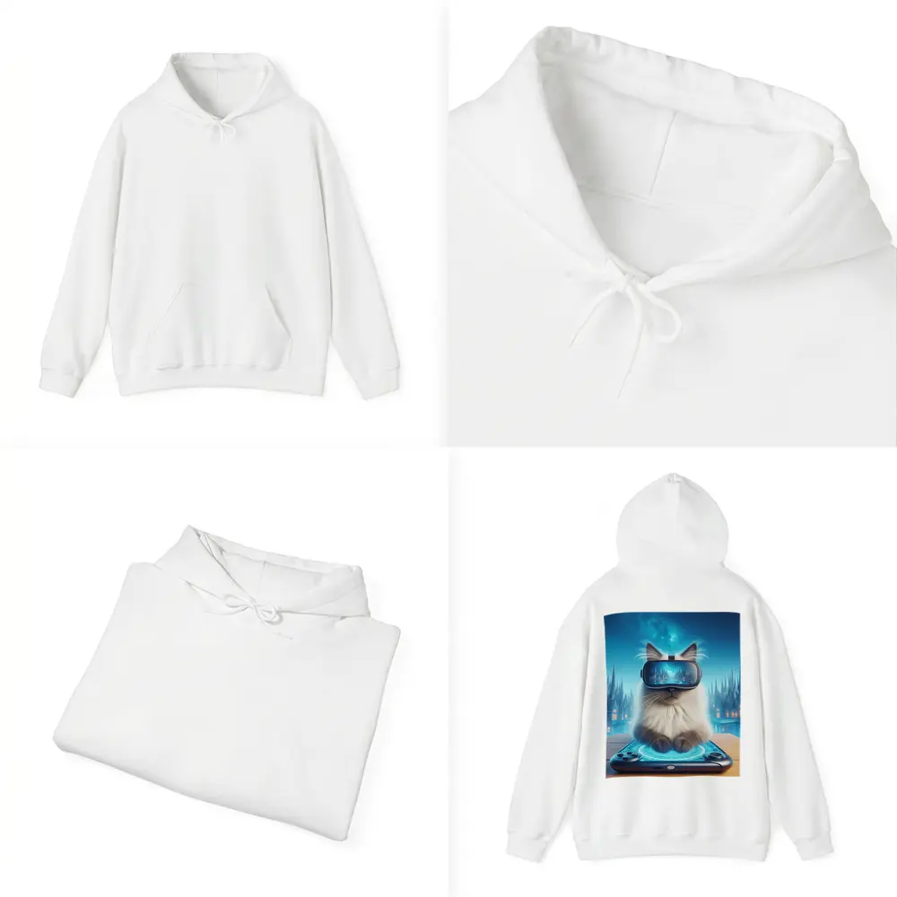 Ragdoll Cat Gaming VR Fantasy City – Hoodies