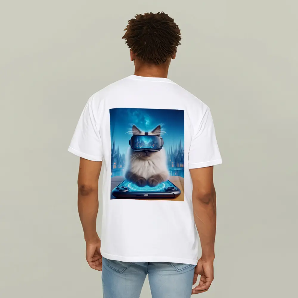 Ragdoll Cat Gaming VR Fantasy City – T-Shirts