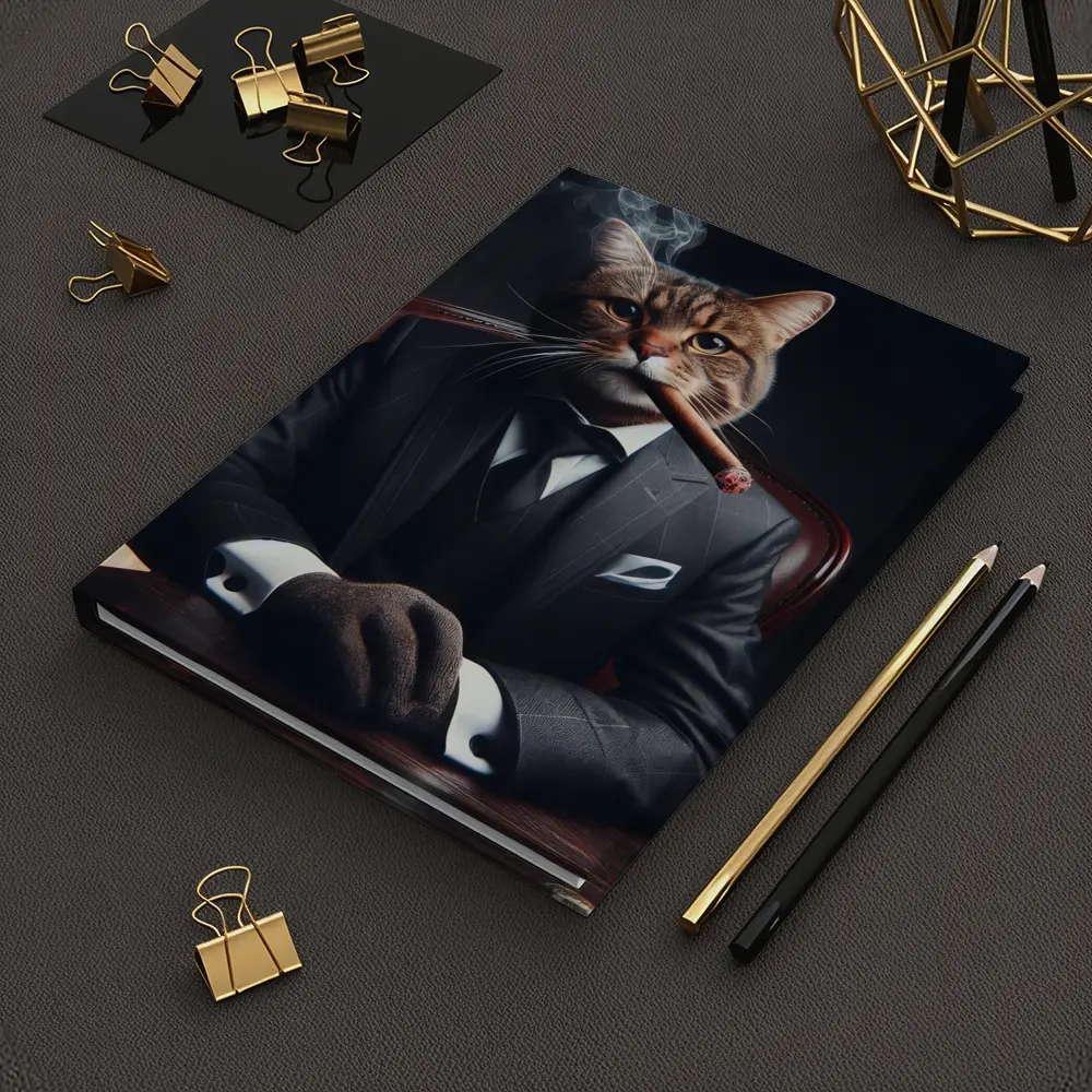 Boss Cat Suit Cigar Dark Office – Notebooks
