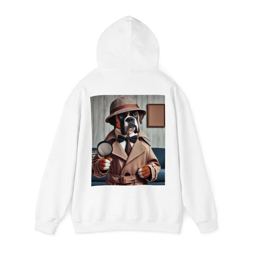 Boxer Dog Detective Magnifying Glass Indoor – Hoodies