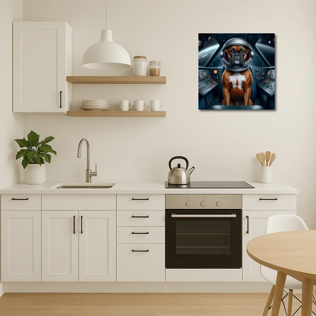 Boxer Dog Astronaut Space Cockpit Art – Wall Art