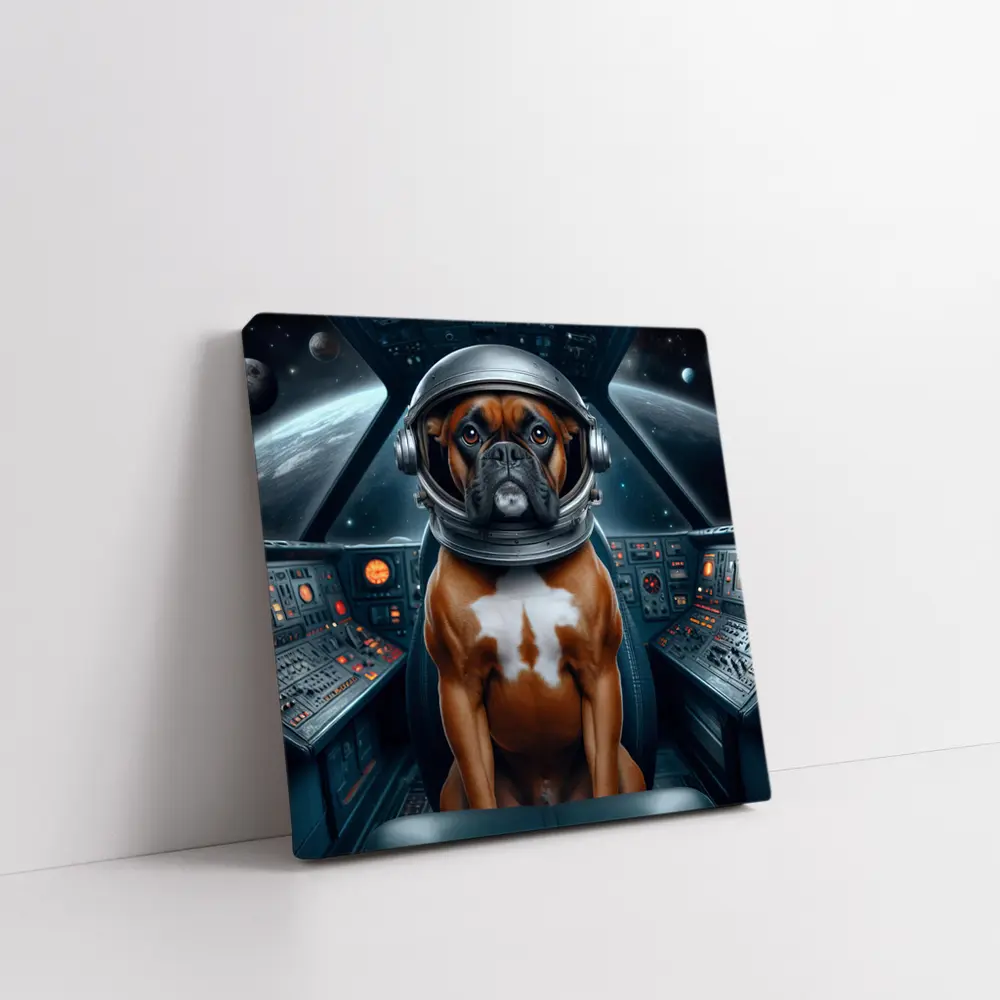 Boxer Dog Astronaut Space Cockpit Art – Wall Art