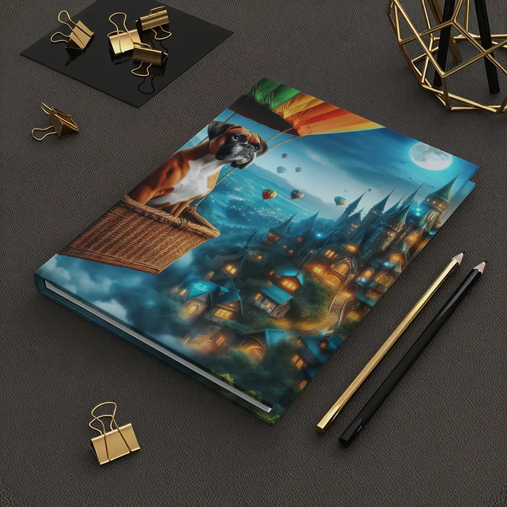 Boxer Dog Hot Air Balloon Fantasy Castle – Notebooks