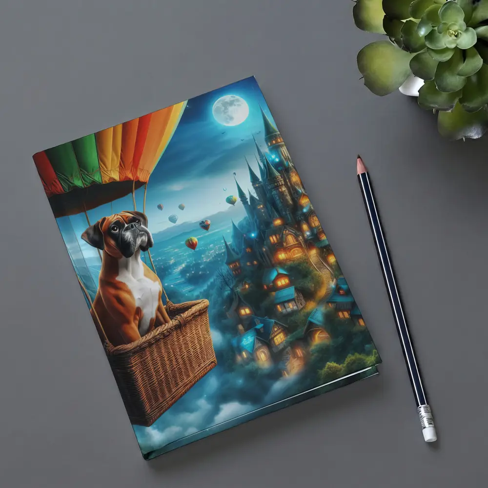 Boxer Dog Hot Air Balloon Fantasy Castle – Notebooks