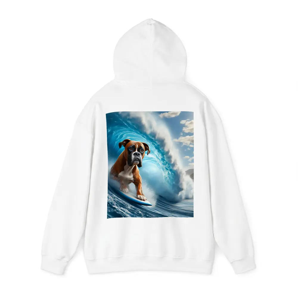 Boxer Dog Surfing Ocean Wave – Hoodies