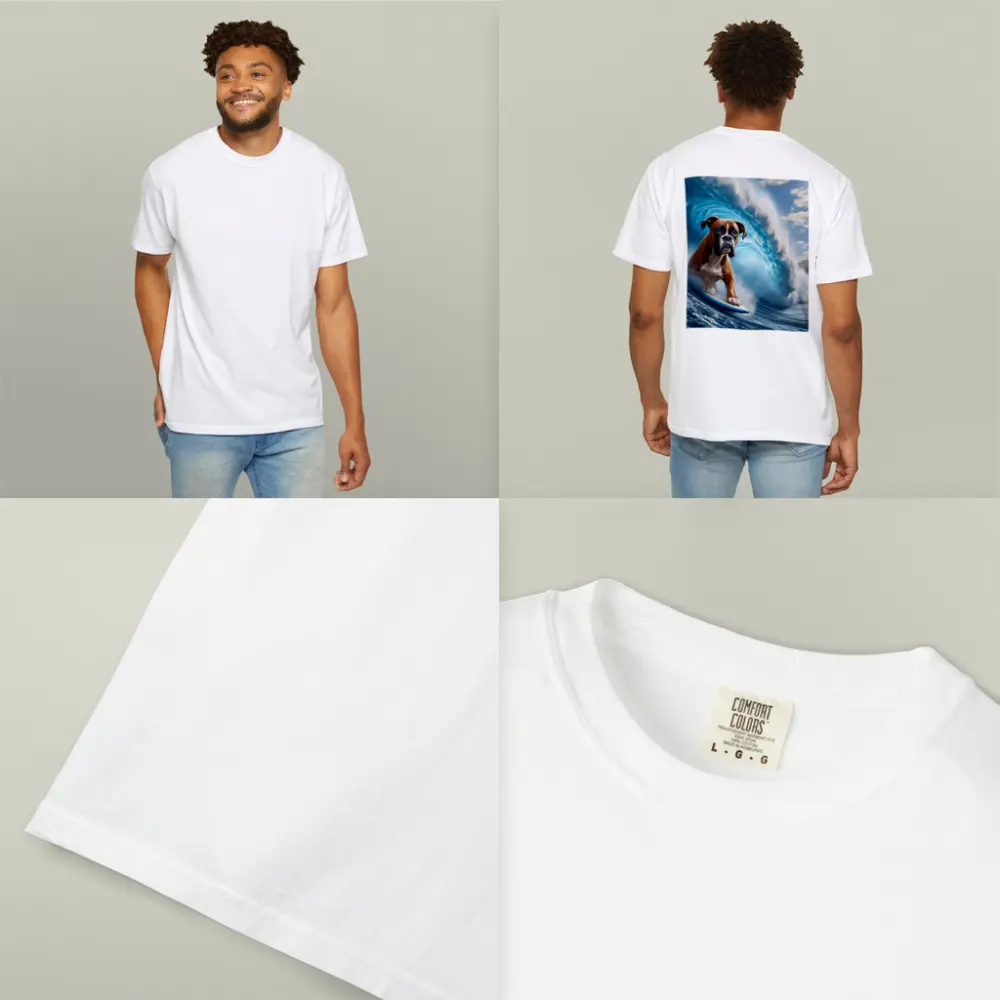 Boxer Dog Surfing Ocean Wave – T-Shirts