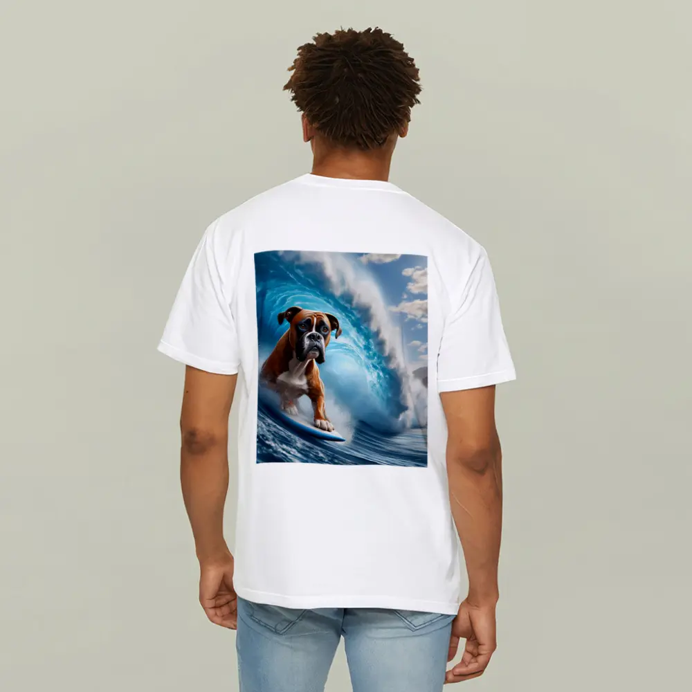 Boxer Dog Surfing Ocean Wave – T-Shirts