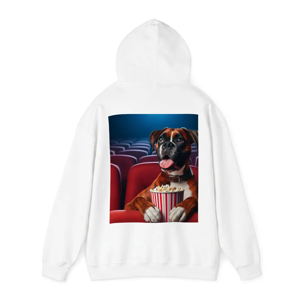 Boxer Dog Watching Movie Cinema Popcorn – Hoodies