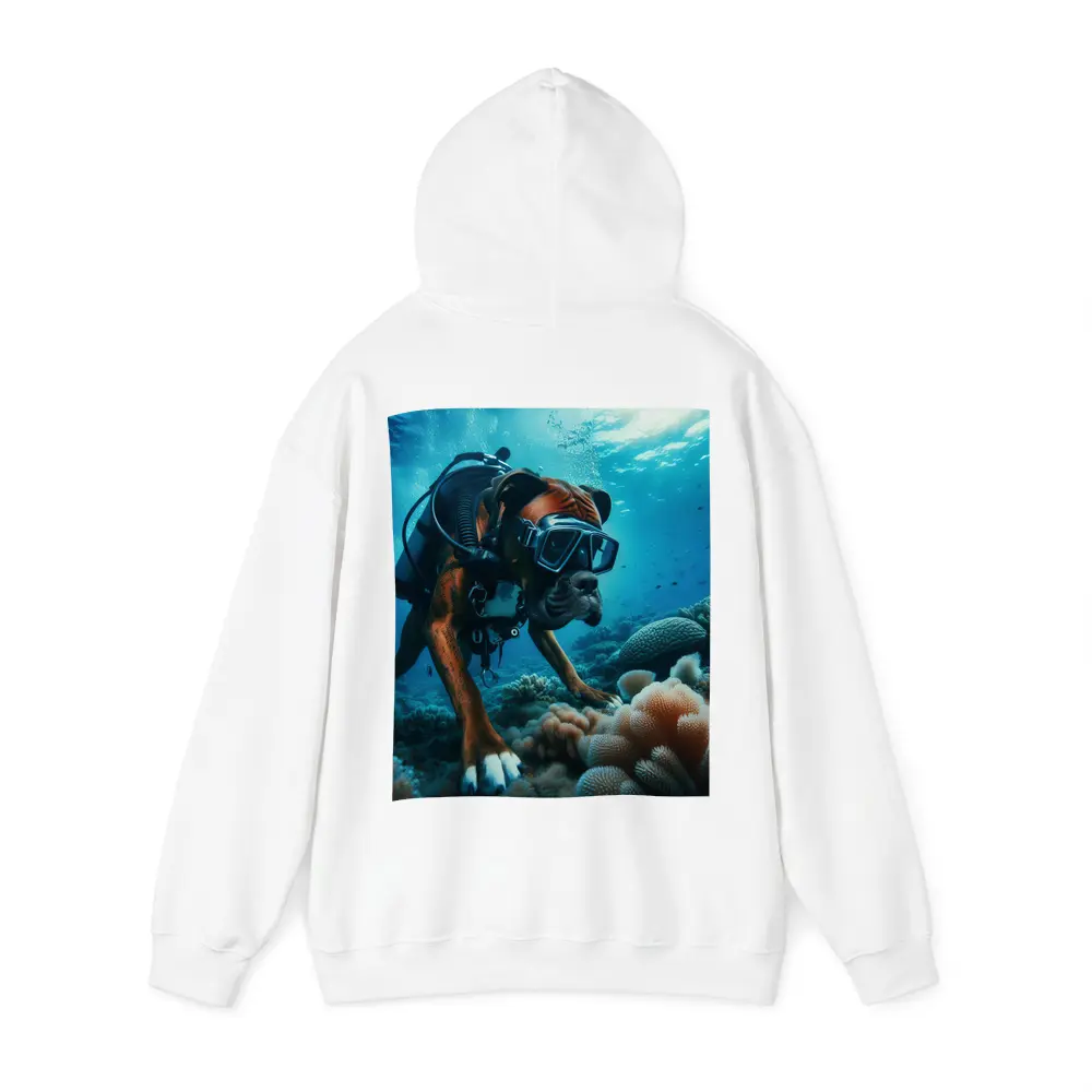 Boxer Dog Scuba Diving Coral Reef Underwater – Hoodies