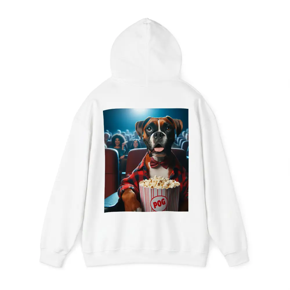 Boxer Dog at Cinema With Popcorn – Hoodies