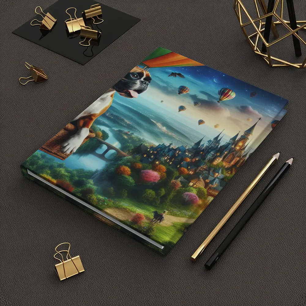 Boxer Dog Hot Air Balloon Fantasy Castle – Notebooks