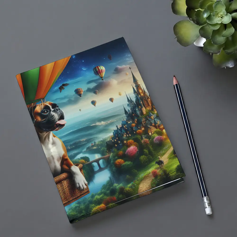 Boxer Dog Hot Air Balloon Fantasy Castle – Notebooks