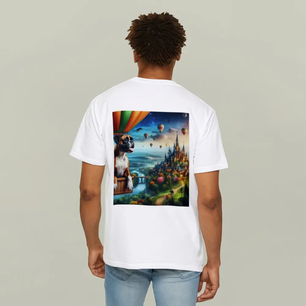 Boxer Dog Hot Air Balloon Fantasy Castle – T-Shirts