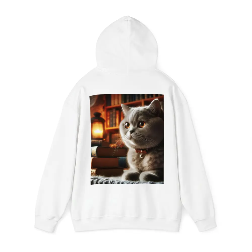 British Shorthair Cat Cozy Library Books – Hoodies