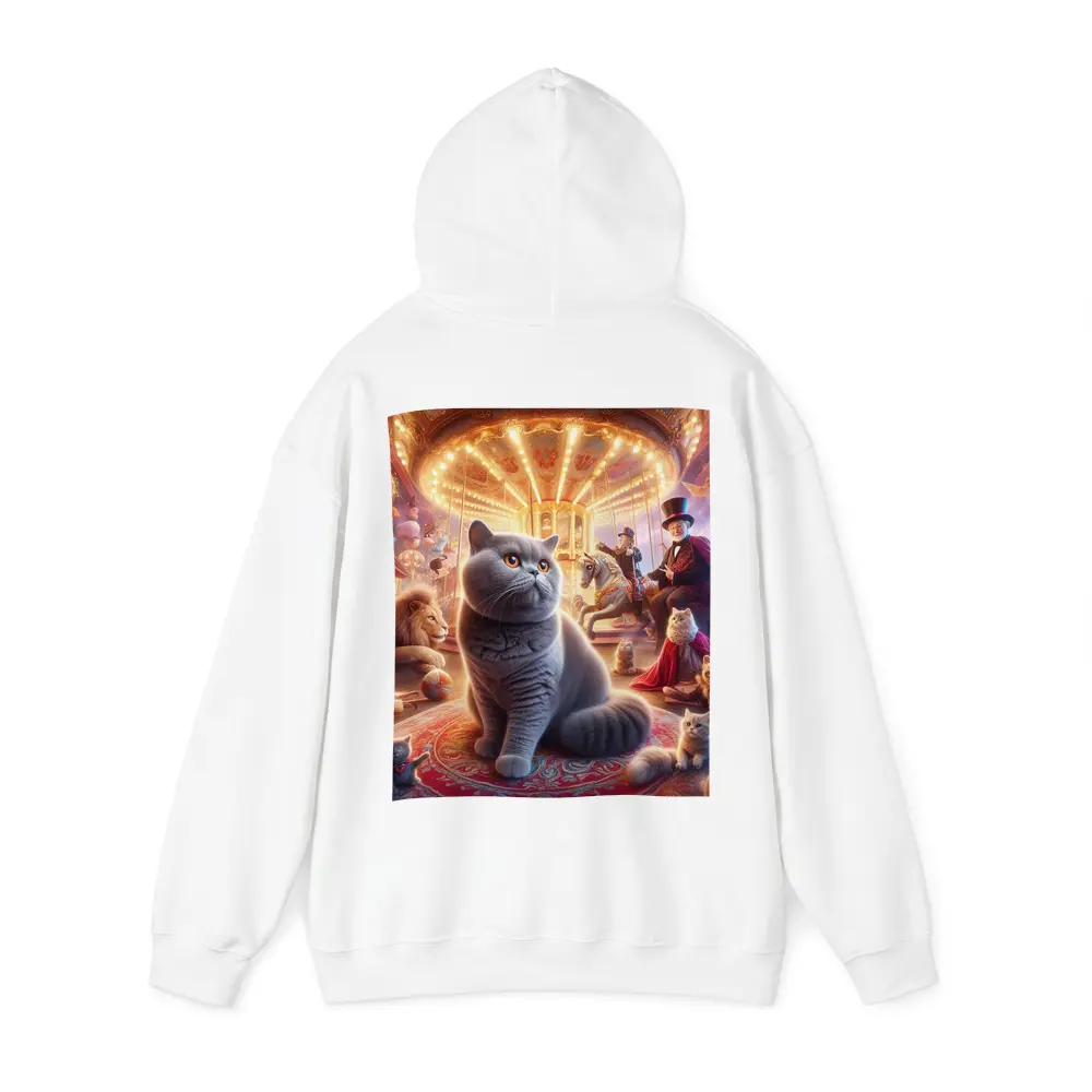 British Shorthair Cat Magical Carnival Scene – Hoodies