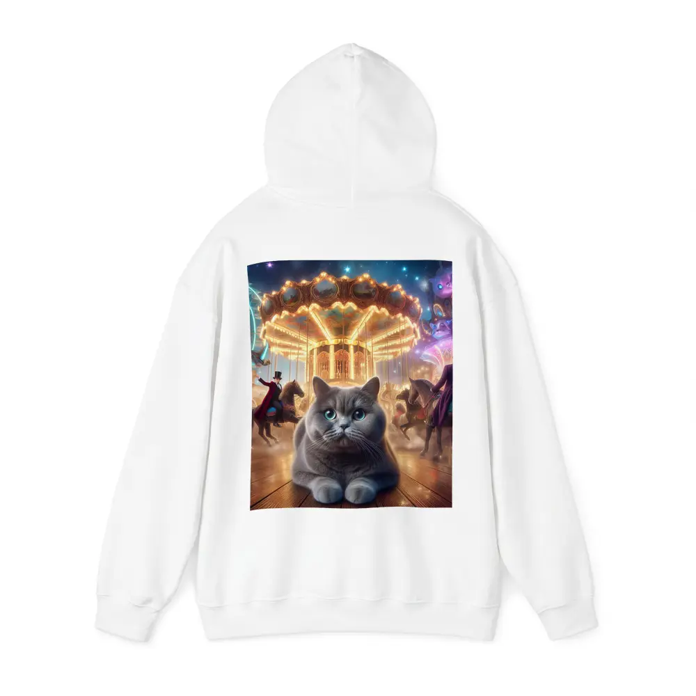 Gray British Shorthair Cat Carnival Fantasy Scene – Hoodies
