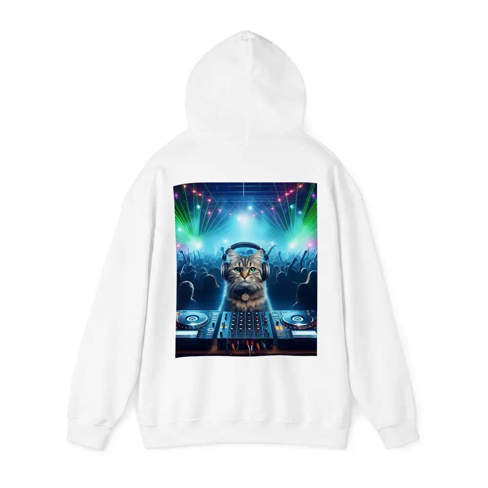 Tabby Cat DJ Club Neon Laser Party – Hoodies