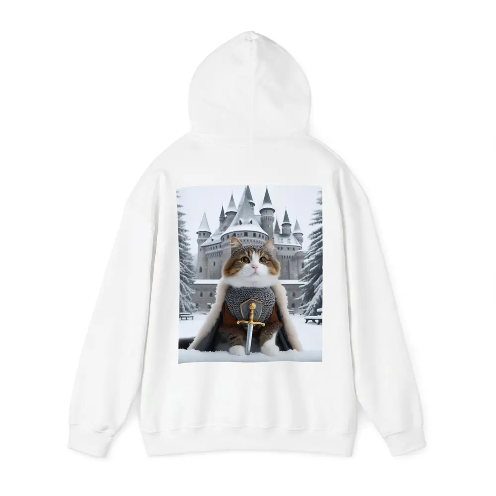 Knight Cat in Armor Winter Castle – Hoodies