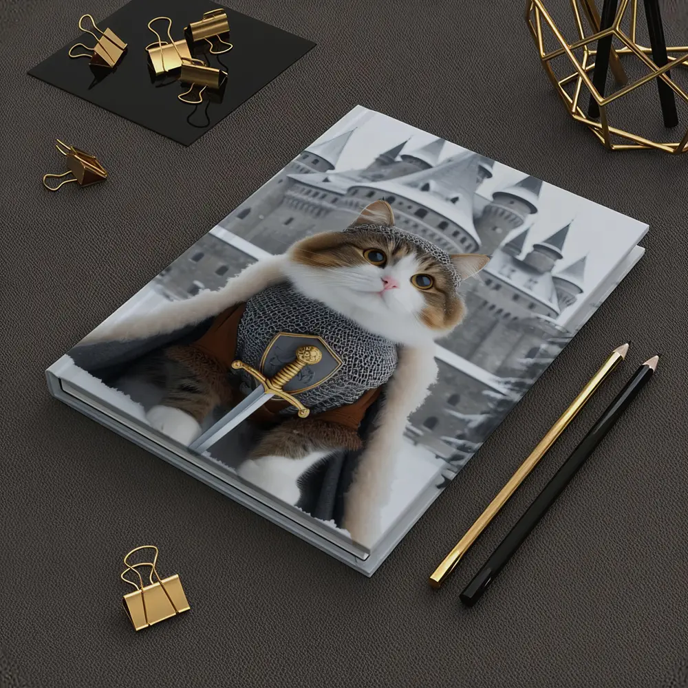 Knight Cat in Armor Winter Castle – Notebooks