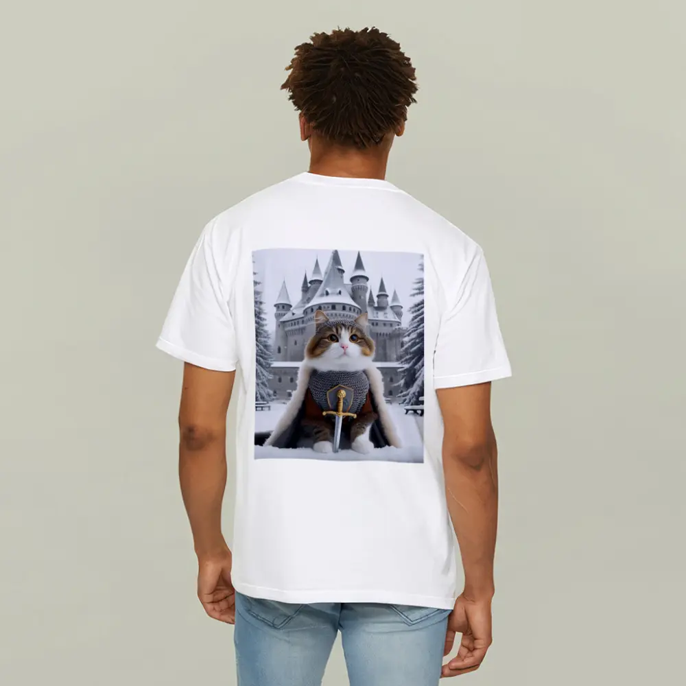 Knight Cat in Armor Winter Castle – T-Shirts