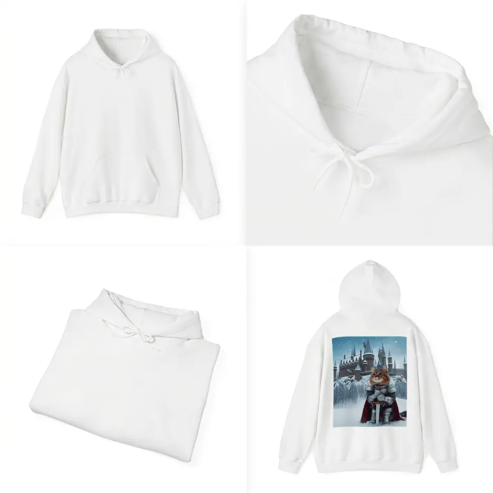 Knight Cat in Armor Winter Castle – Hoodies