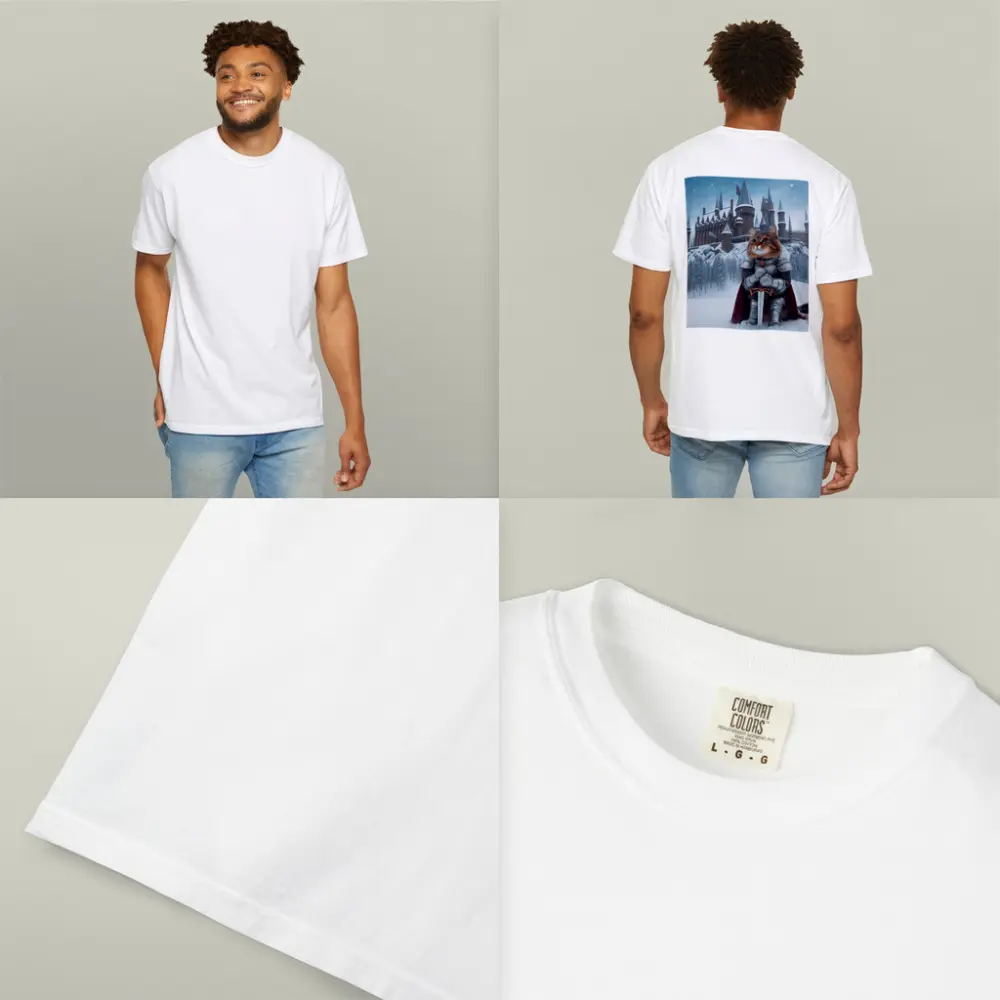 Knight Cat in Armor Winter Castle – T-Shirts