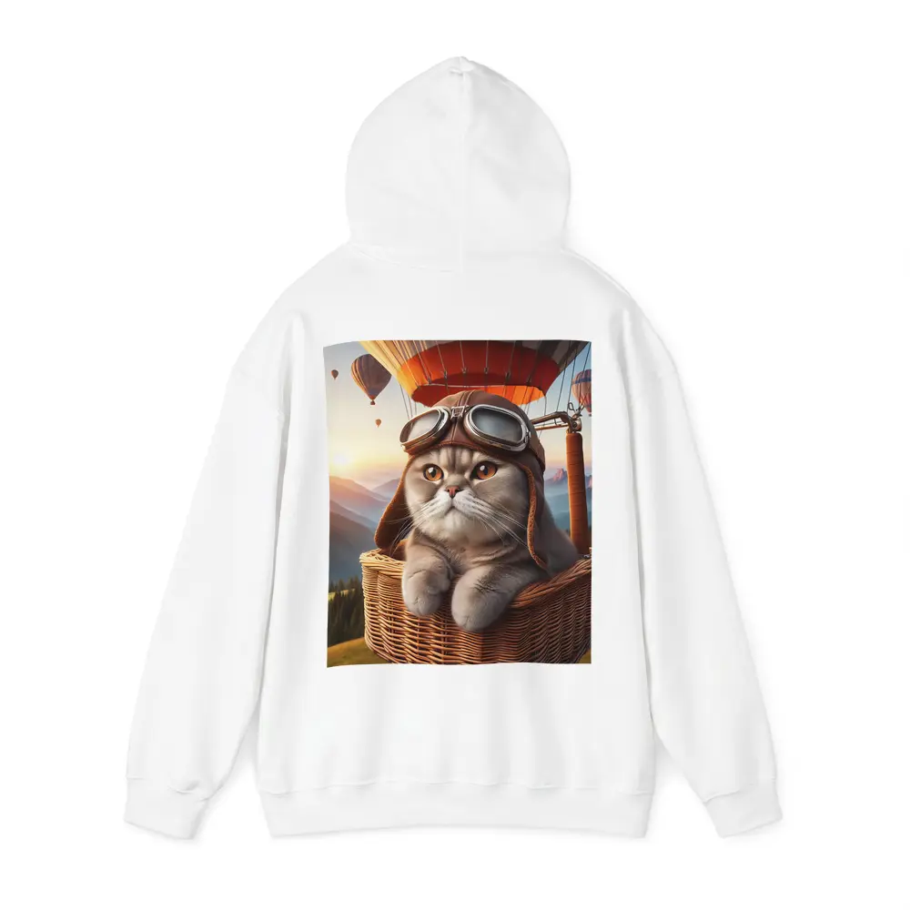 Scottish Fold Cat Aviator Hot Air Balloon – Hoodies